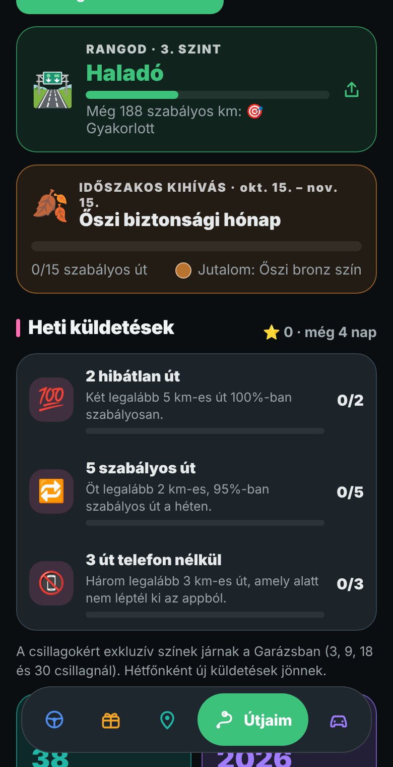 Útjaim: rang, időszakos kihívás, heti küldetések